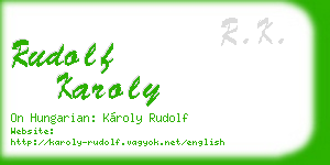 rudolf karoly business card